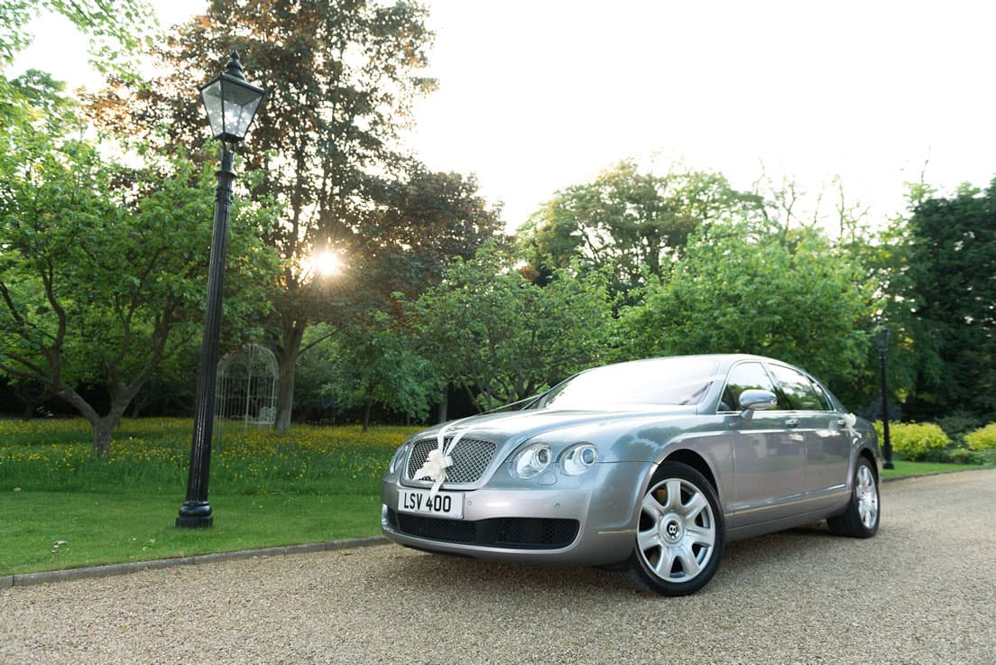 Image of a Grey/ Silver Bentley Flying Spur